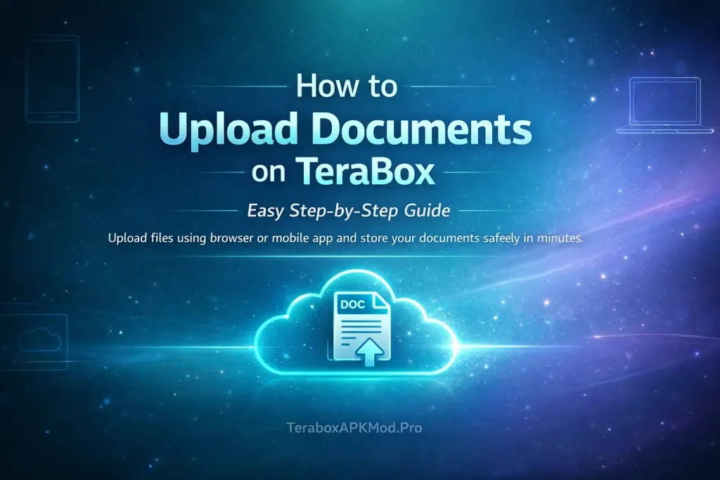 how to upload documents on terabox