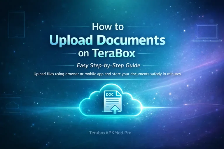 how to upload documents on terabox